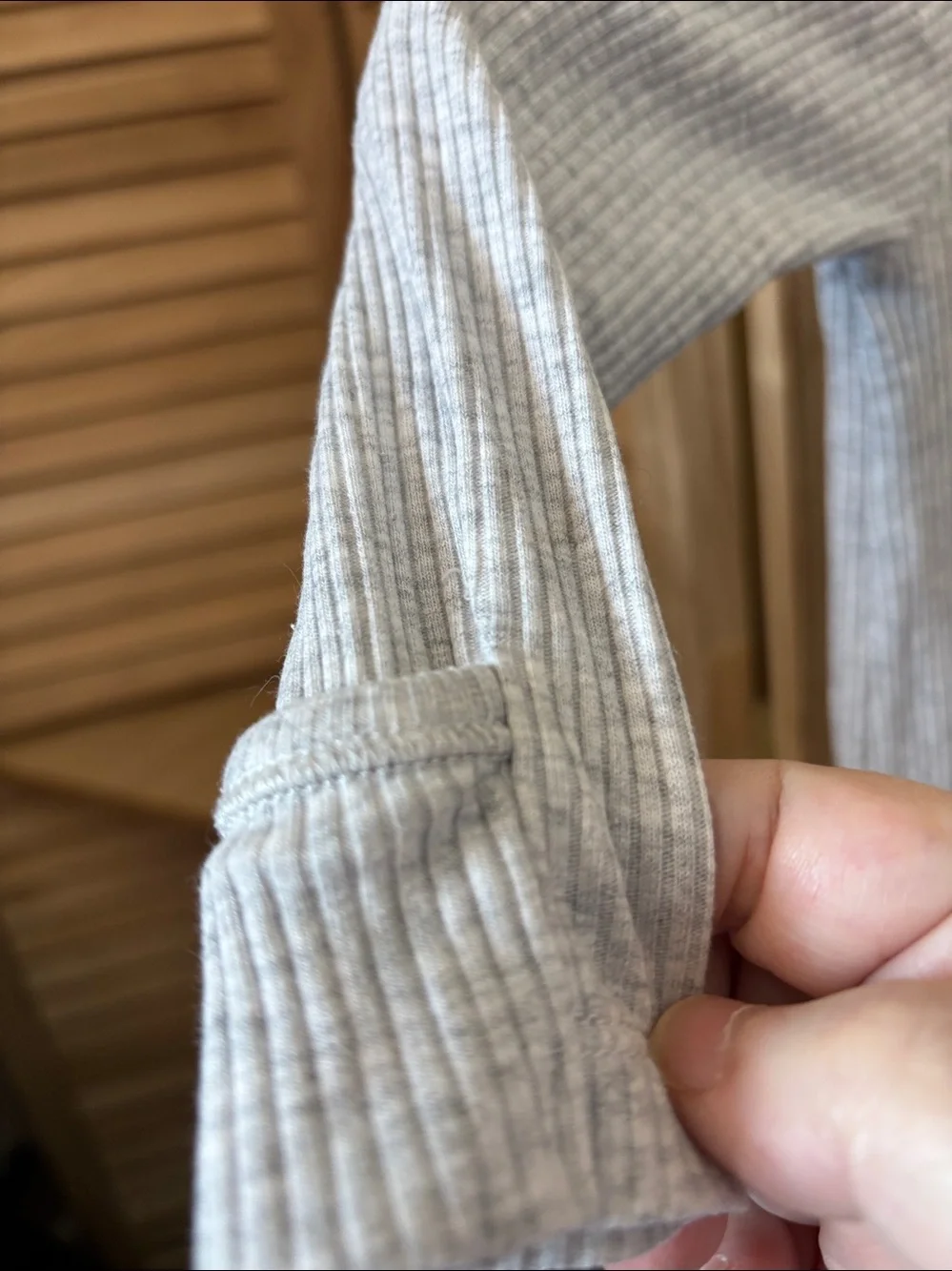 Old Navy Ribbed Zip Footed One-Piece in Light Gray 3-6 months
